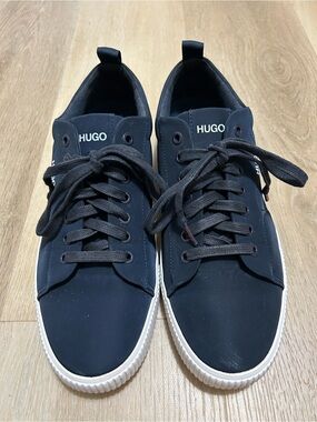 Hugo Boss Navy Low-Top Lace-Up Sneakers